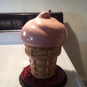 Ice cream cone shape cookie jar